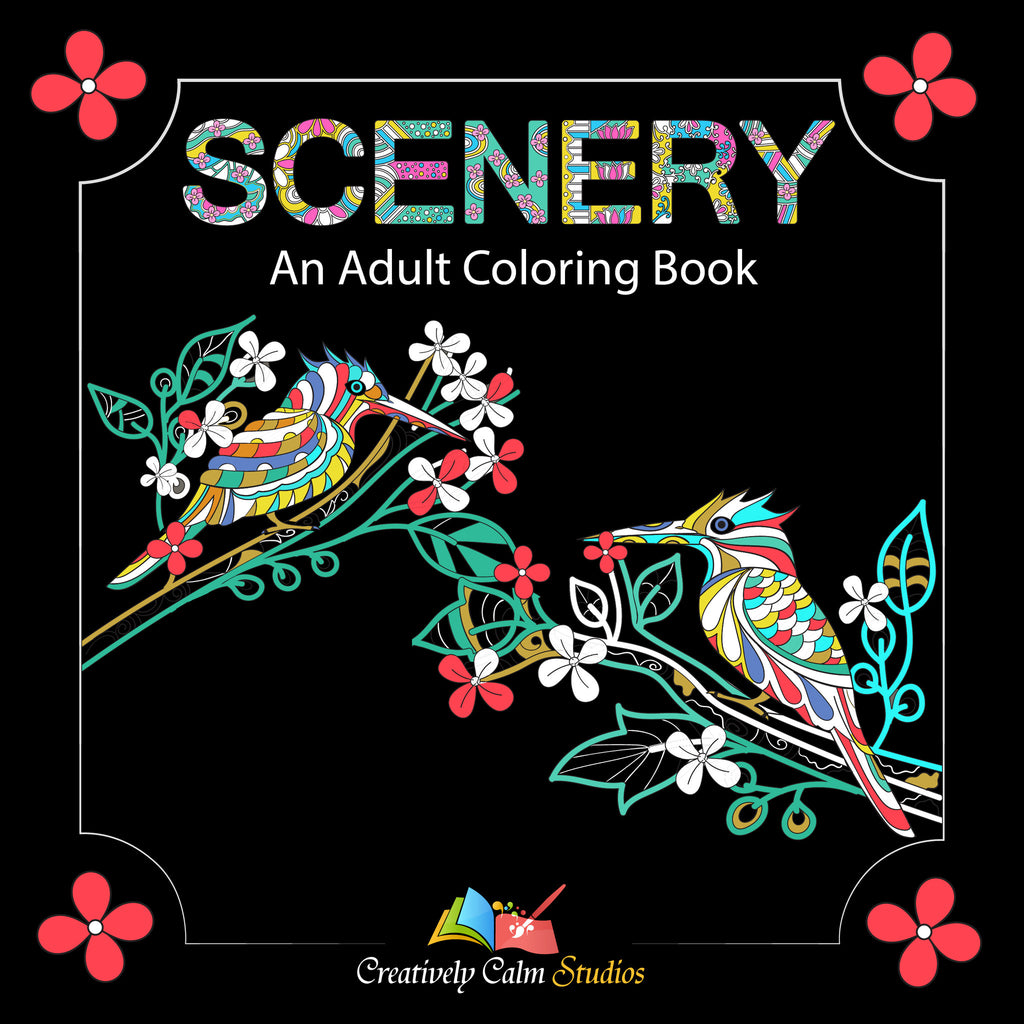 Adult Coloring Books - Animals, Geometric Shapes with Mandala